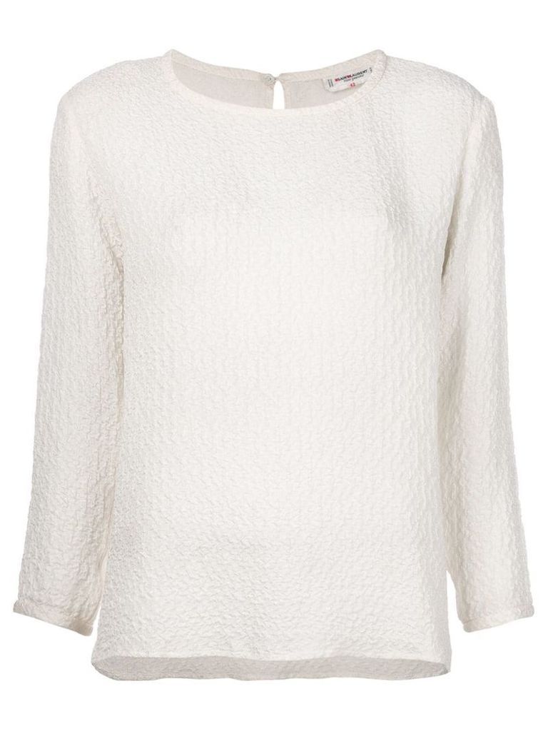 Yves Saint Laurent Pre-Owned ruched detail top - White