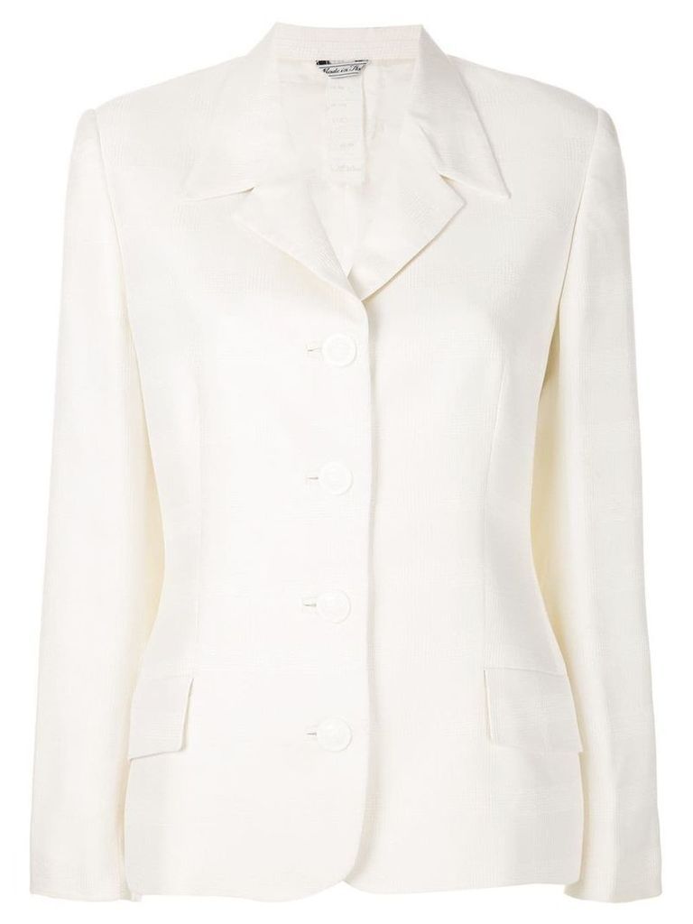Versace Pre-Owned inverted peaked lapels blazer - White
