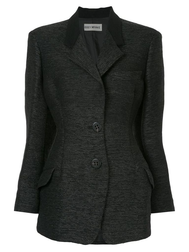 Issey Miyake Pre-Owned structured fitted blazer - Black