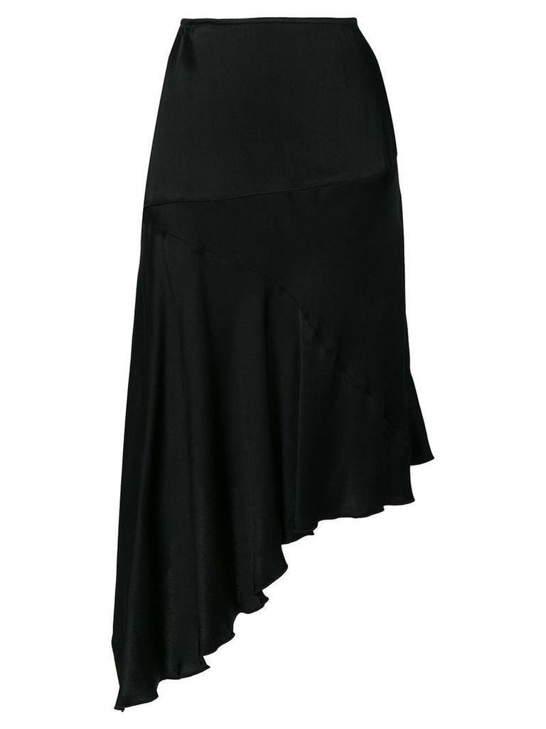 Romeo Gigli Pre-Owned fluid asymmetric skirt - Black