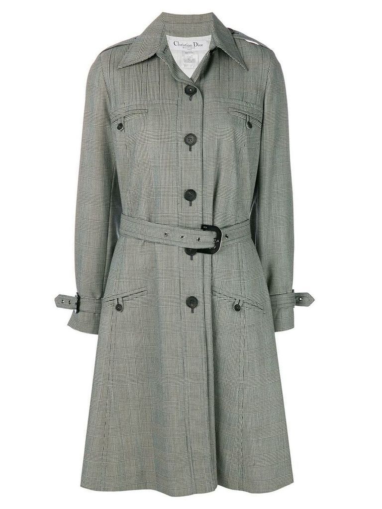 Christian Dior Pre-Owned prince of wales coat - Grey