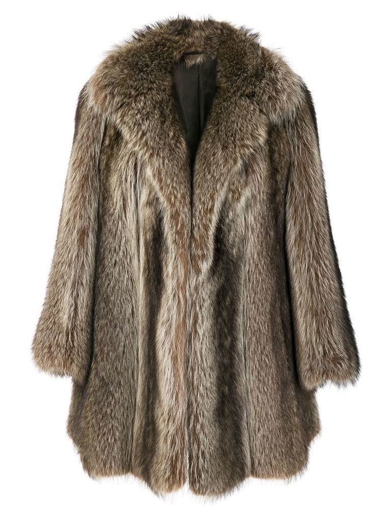 Christian Dior Pre-Owned possum fur coat - Brown