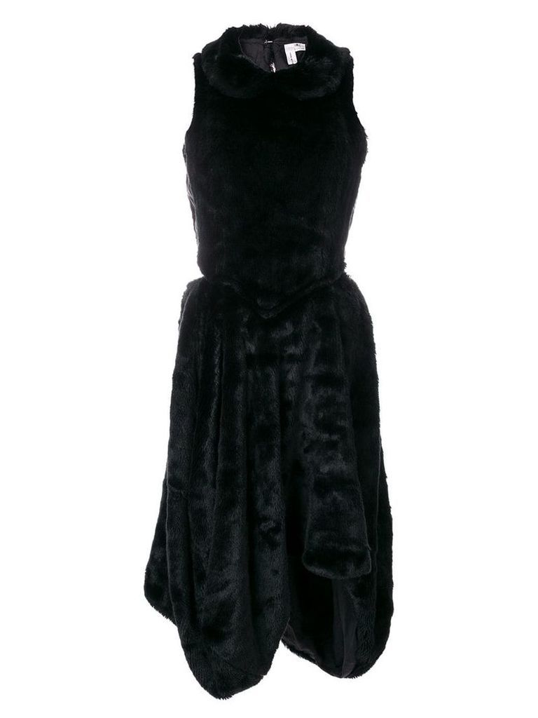 Comme Des Garçons Pre-Owned faux fur cut-out dress - Black