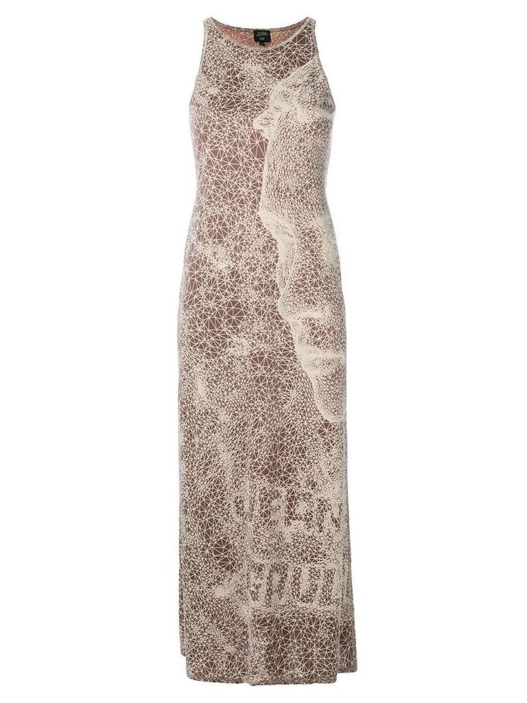Jean Paul Gaultier Pre-Owned optical printed long dress - NEUTRALS