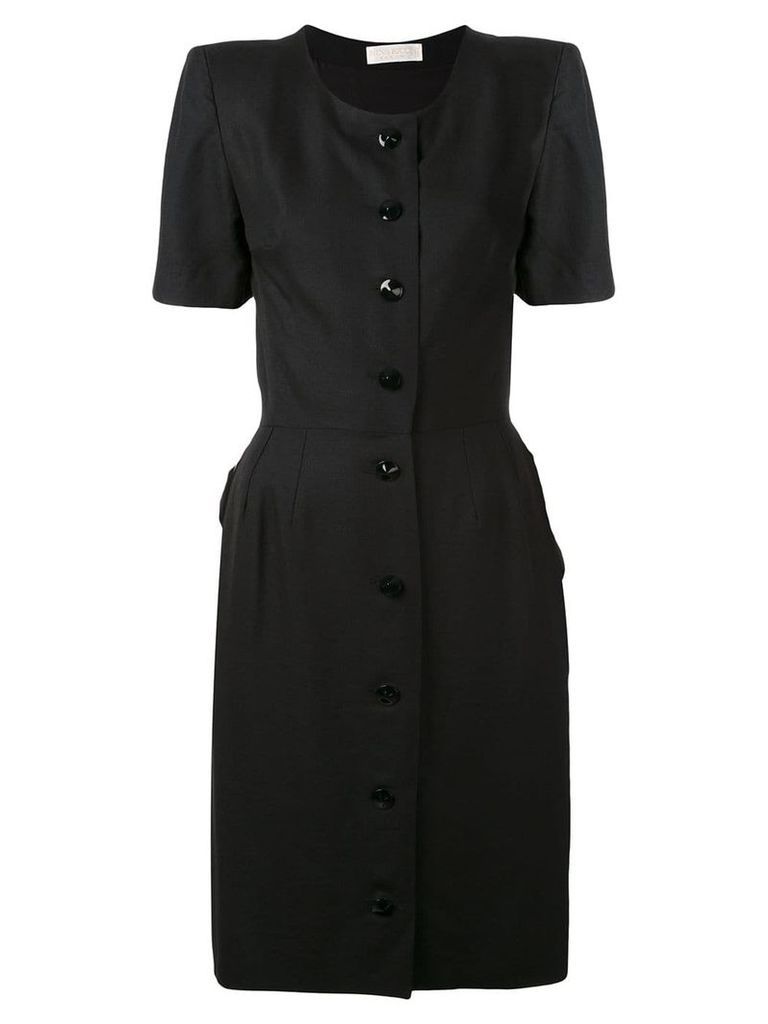 Nina Ricci Pre-Owned button up vintage dress - Black