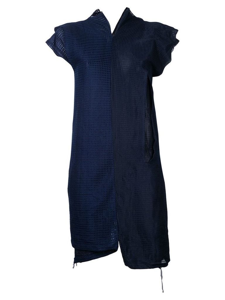 Comme Des Garçons Pre-Owned waffle deconstructed dress - Blue