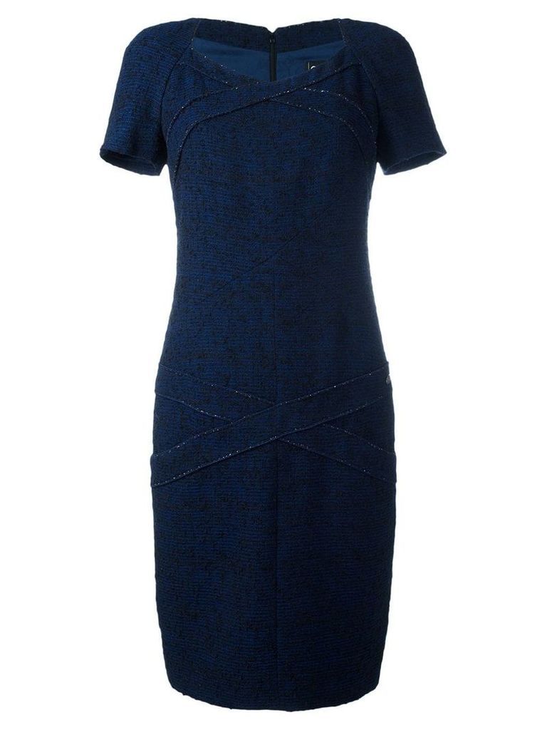 Chanel Pre-Owned fitted panel dress - Blue