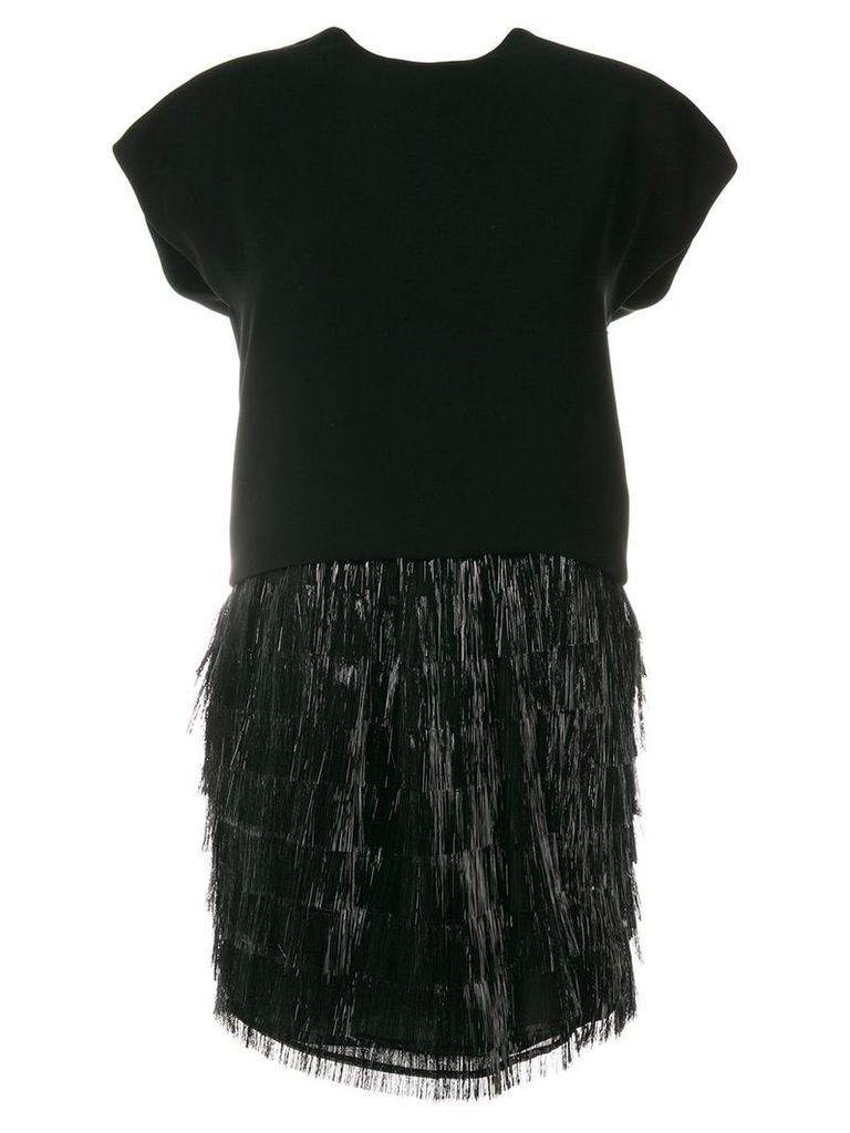 Balenciaga Pre-Owned fringed cocktail dress - Black
