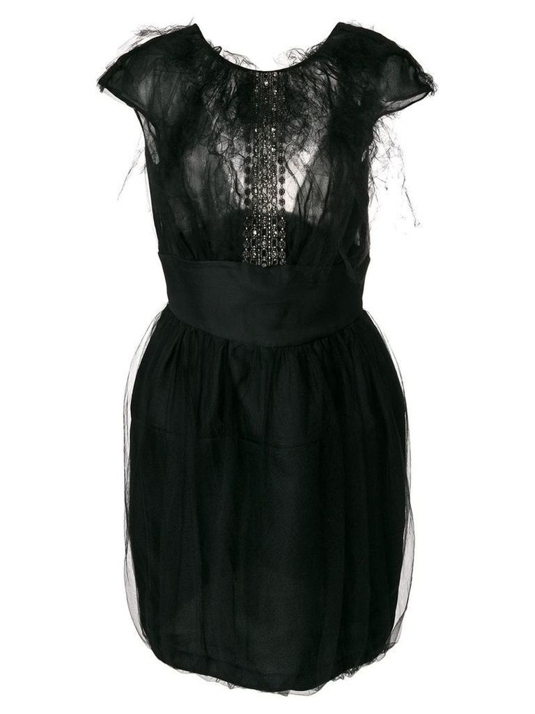Valentino Pre-Owned textured bodice dress - Black