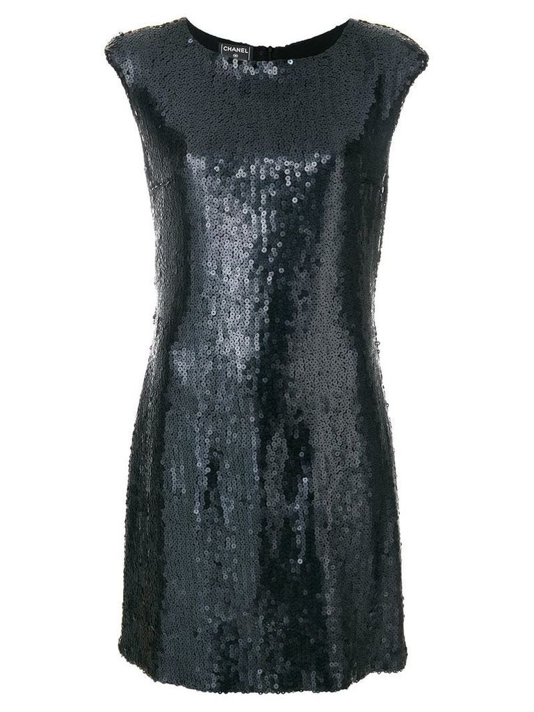 Chanel Pre-Owned sequin embellished shift dress - Black
