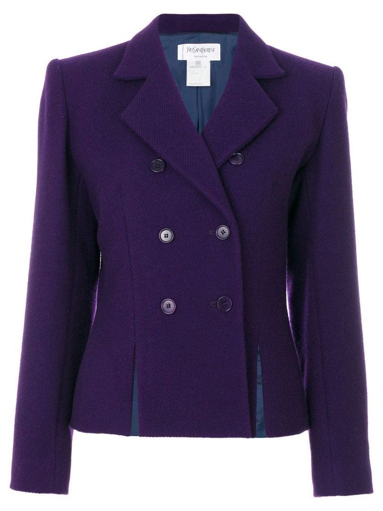 Yves Saint Laurent Pre-Owned double breasted jacket - PURPLE