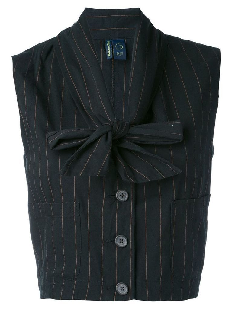 Romeo Gigli Pre-Owned 1990's cropped waistcoat - Black