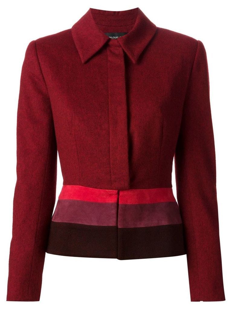Jean Louis Scherrer Pre-Owned colour block jacket - Red