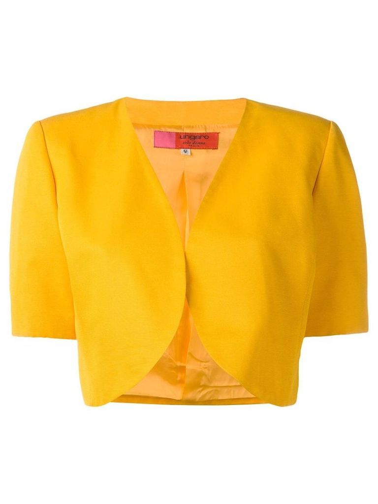 Emanuel Ungaro Pre-Owned cropped jacket - Yellow