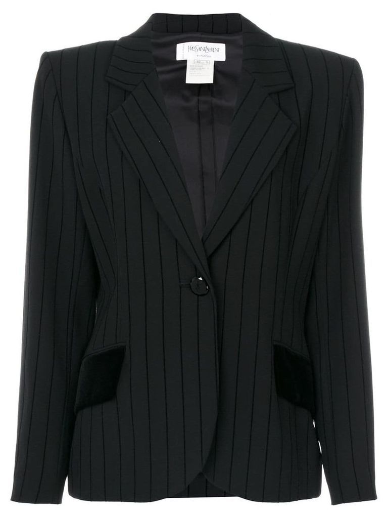 Yves Saint Laurent Pre-Owned striped blazer - Black