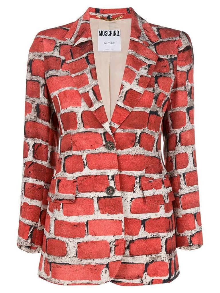 Moschino Pre-Owned 1997 Brick Wall blazer - Red