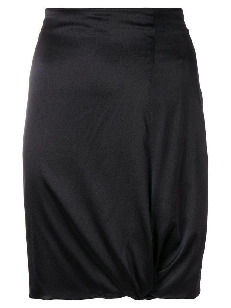 Giorgio Armani Pre-Owned gathered detail fitted skirt - Black