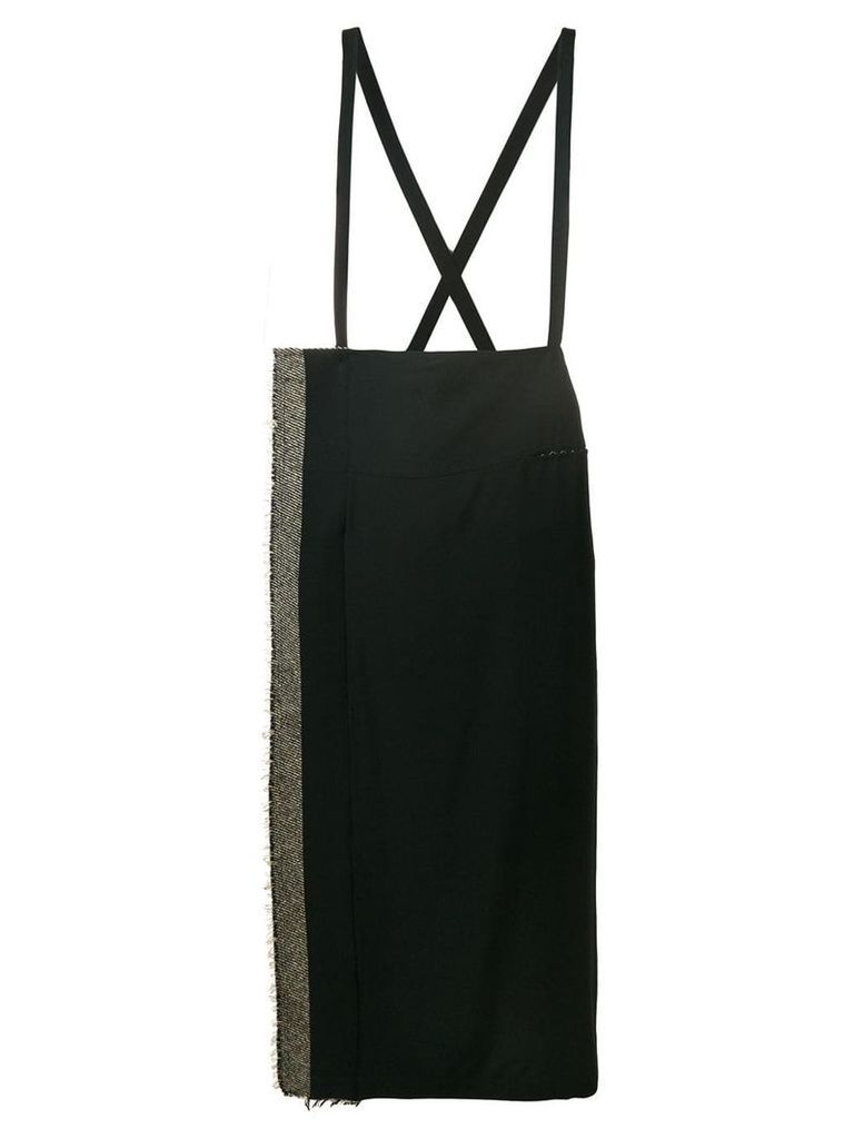 Yohji Yamamoto Pre-Owned tweed strap skirt - Black