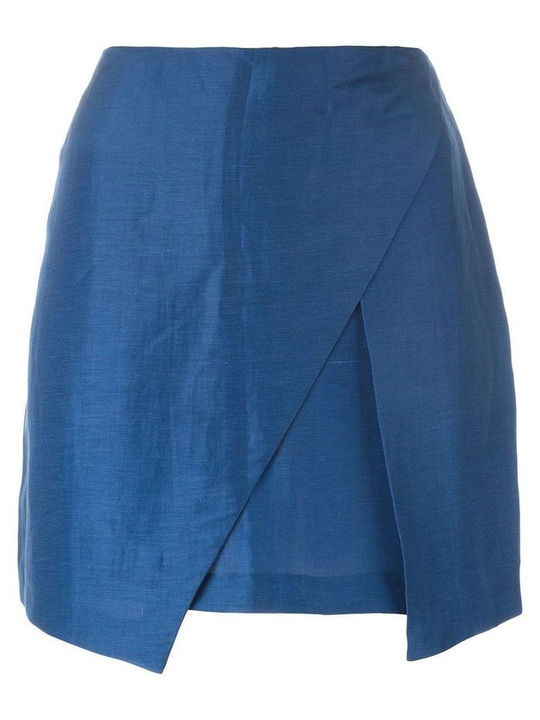 Romeo Gigli Pre-Owned wrap mini skirt - Blue