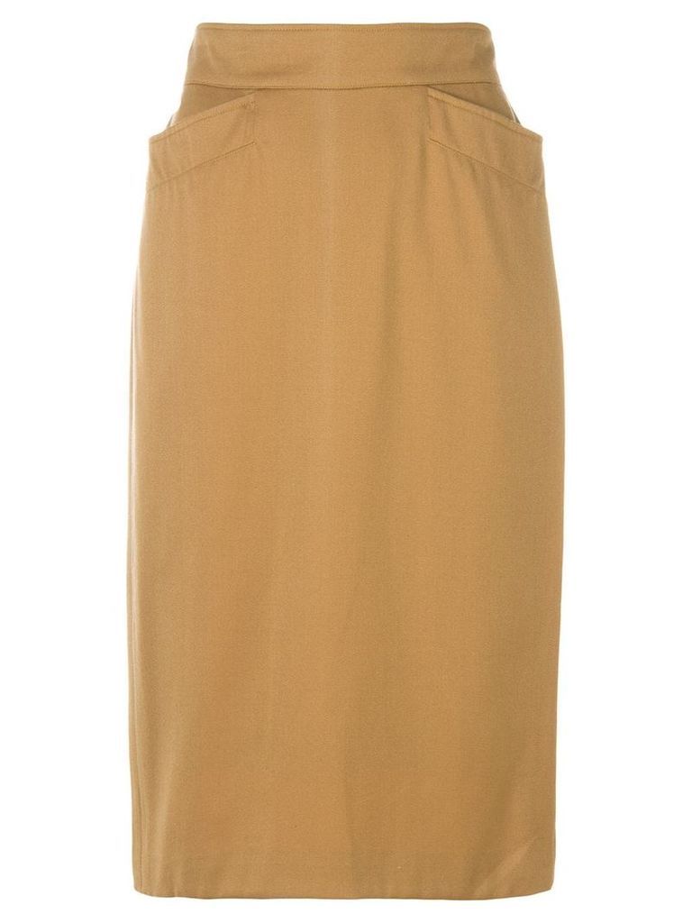Kenzo Pre-Owned fitted pencil skirt - Neutrals