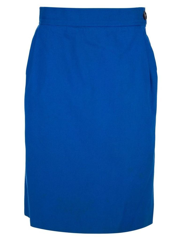 Yves Saint Laurent Pre-Owned straight fit skirt - Blue