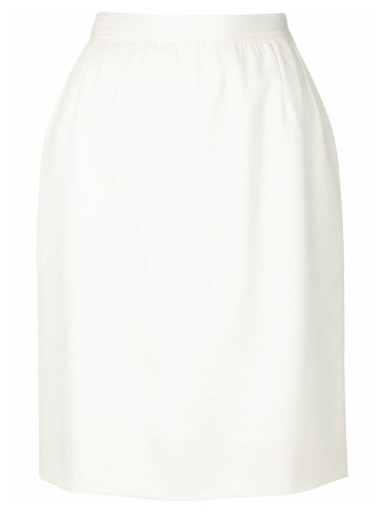 Yves Saint Laurent Pre-Owned straight skirt - White