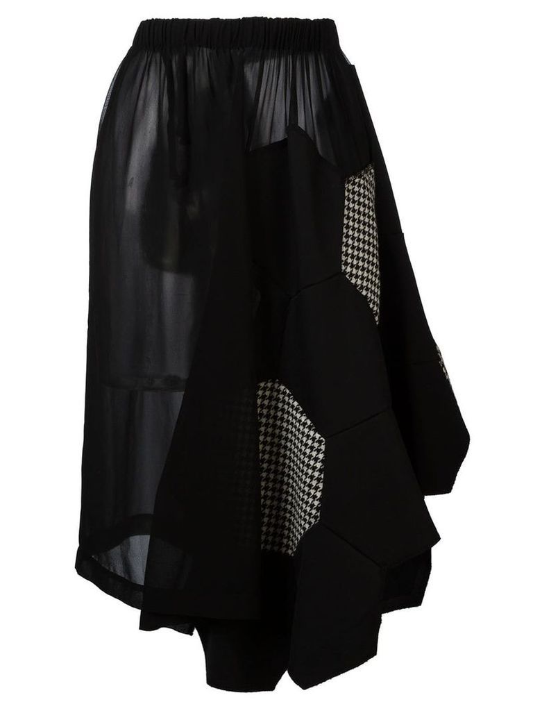 Comme Des Garçons Pre-Owned beehive patchwork skirt - Black