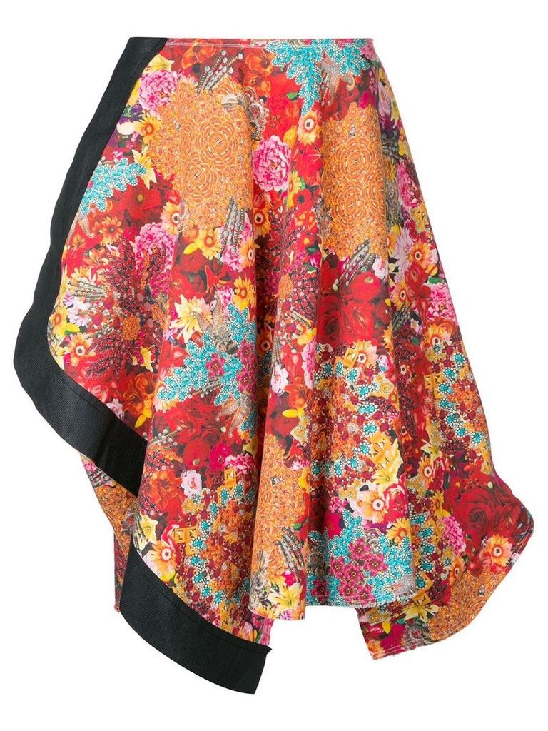Comme Des Garçons Pre-Owned floral print asymmetric skirt -