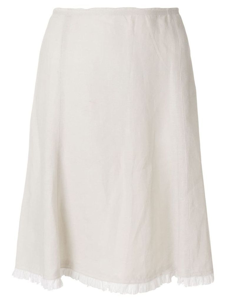 Prada Pre-Owned pleated hem A-line skirt - Neutrals