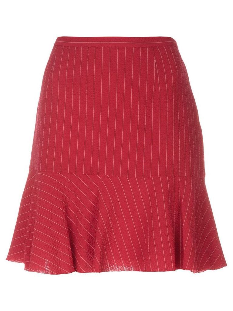 Moschino Pre-Owned pinstripe mini skirt - Red