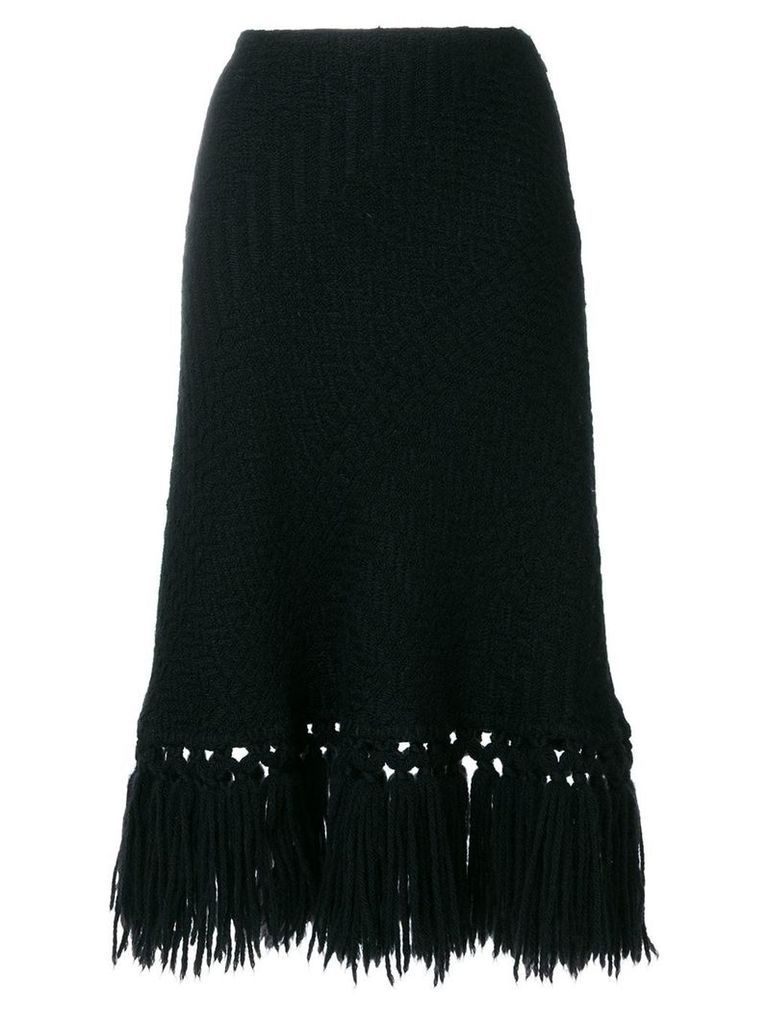 Dolce & Gabbana Pre-Owned fringed knitted skirt - Black