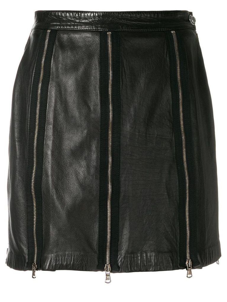 Moschino Pre-Owned zips mini skirt - Black