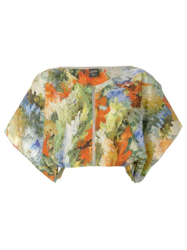Jean Paul Gaultier Pre-Owned abstract print cropped blouse -