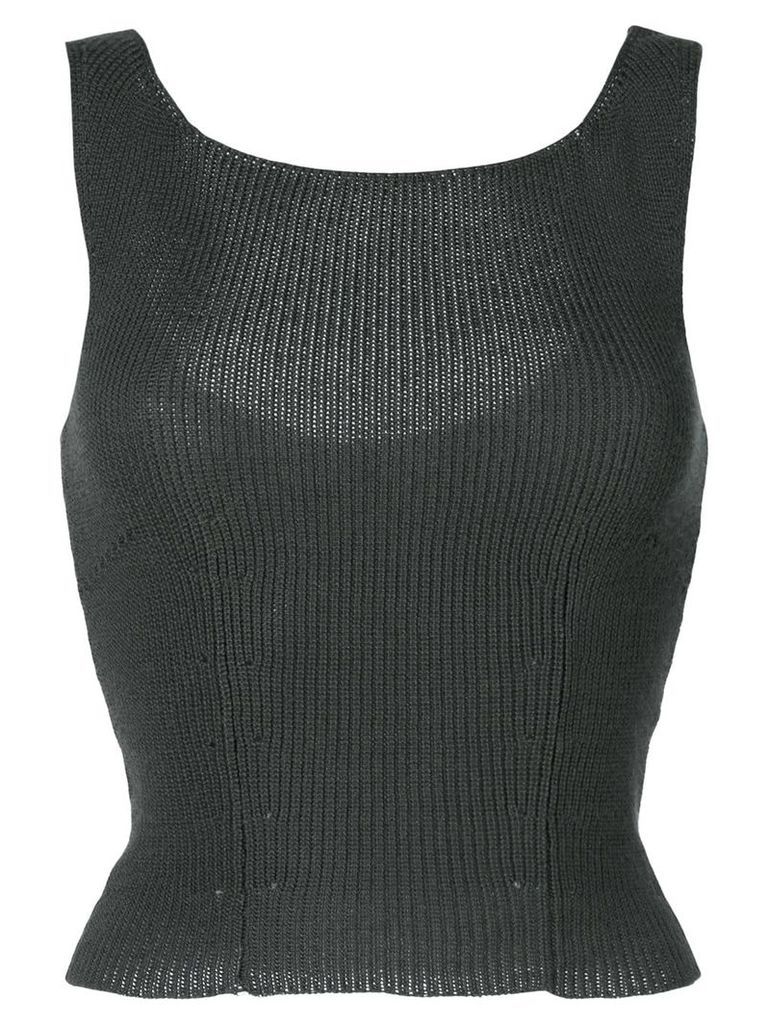 Comme Des Garçons Pre-Owned 1997 cropped knitted tank - Grey