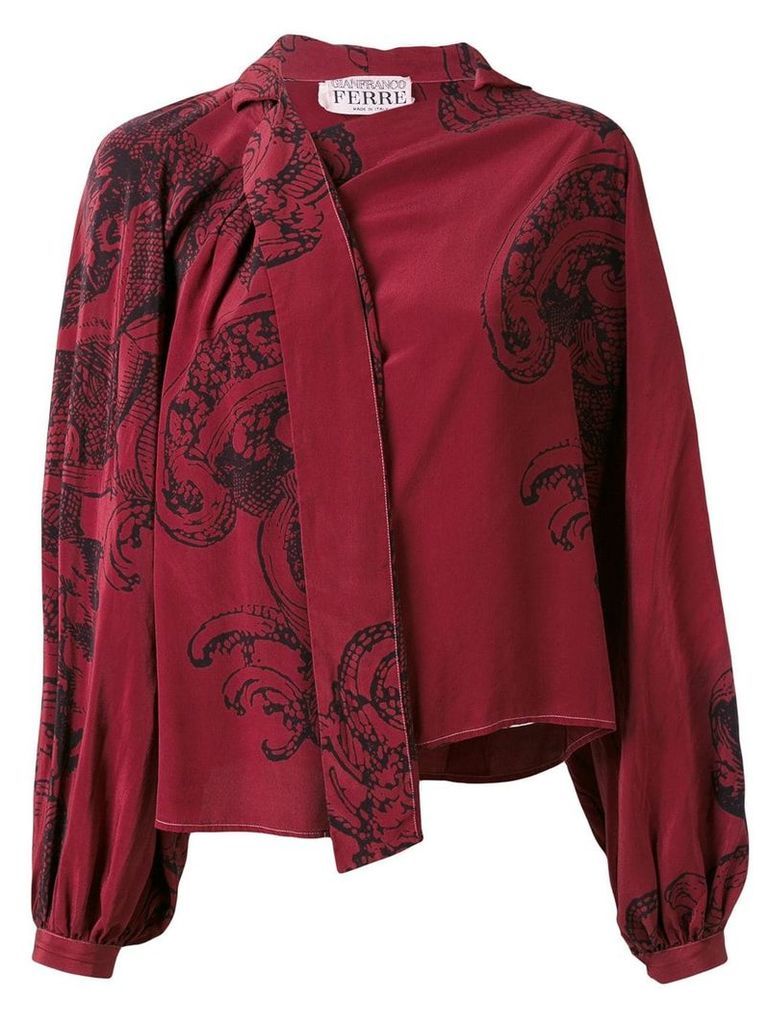 Gianfranco Ferré Pre-Owned printed shirt - Red