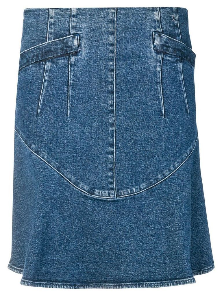 Chanel Pre-Owned 2006's A-line denim skirt - Blue