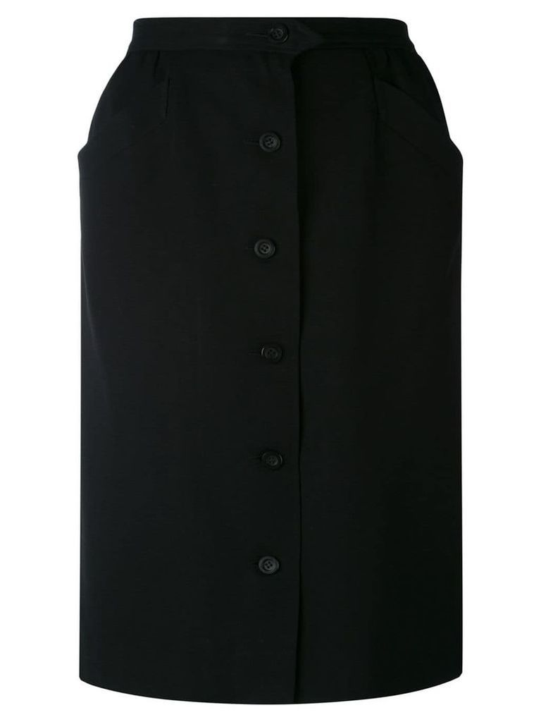 Yves Saint Laurent Pre-Owned button front skirt - Black