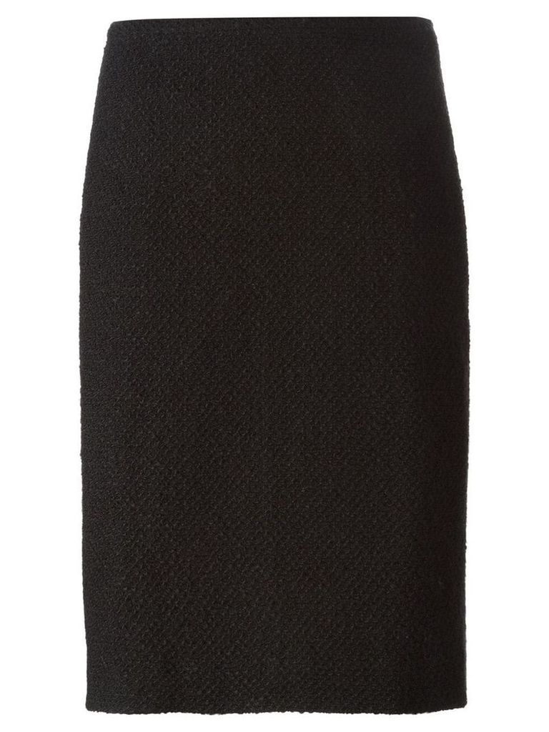 Chanel Pre-Owned bouclé pencil skirt - Black