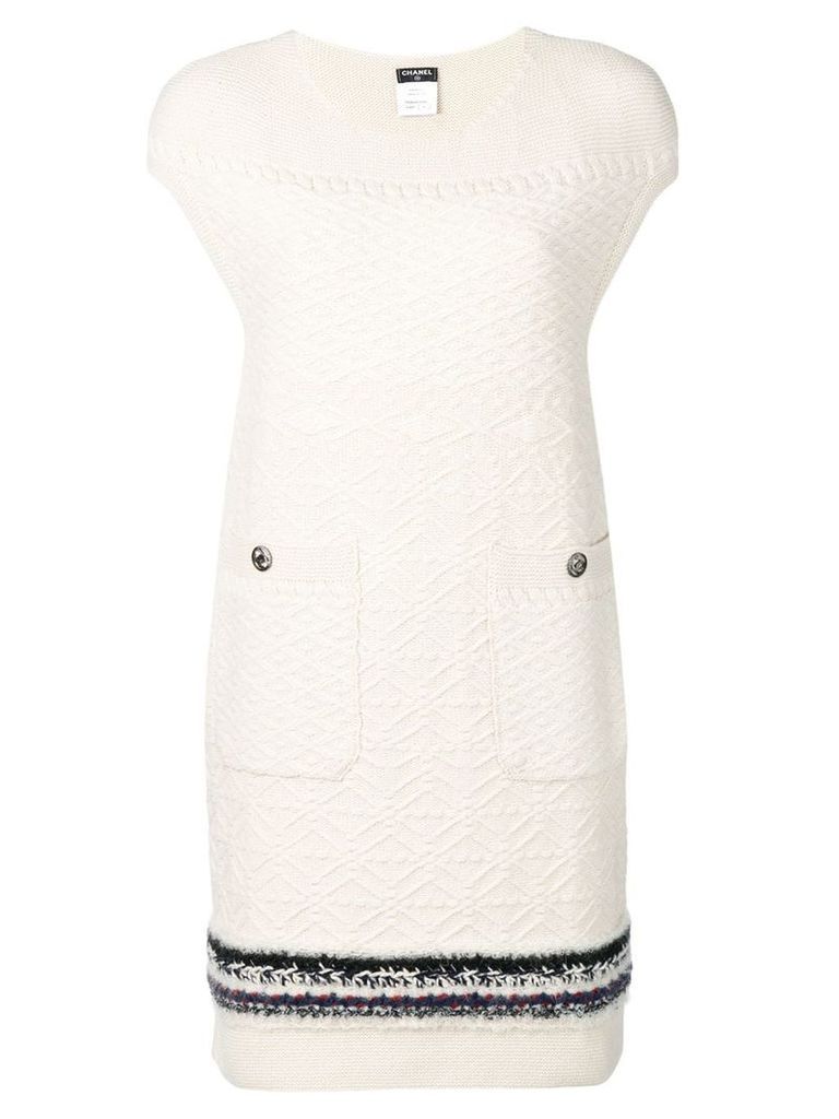 Chanel Pre-Owned cashmere textured dress - Neutrals