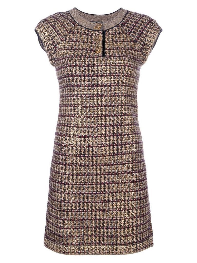 Chanel Pre-Owned knitted fitted dress - GOLD