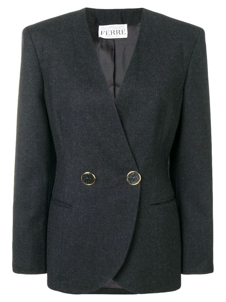 Gianfranco Ferré Pre-Owned wrap blazer - Grey