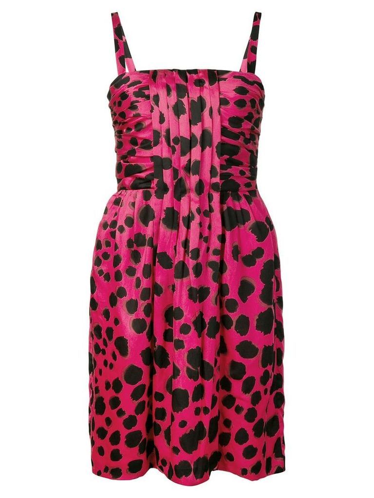 Moschino Pre-Owned cheetah print midi dress - PINK