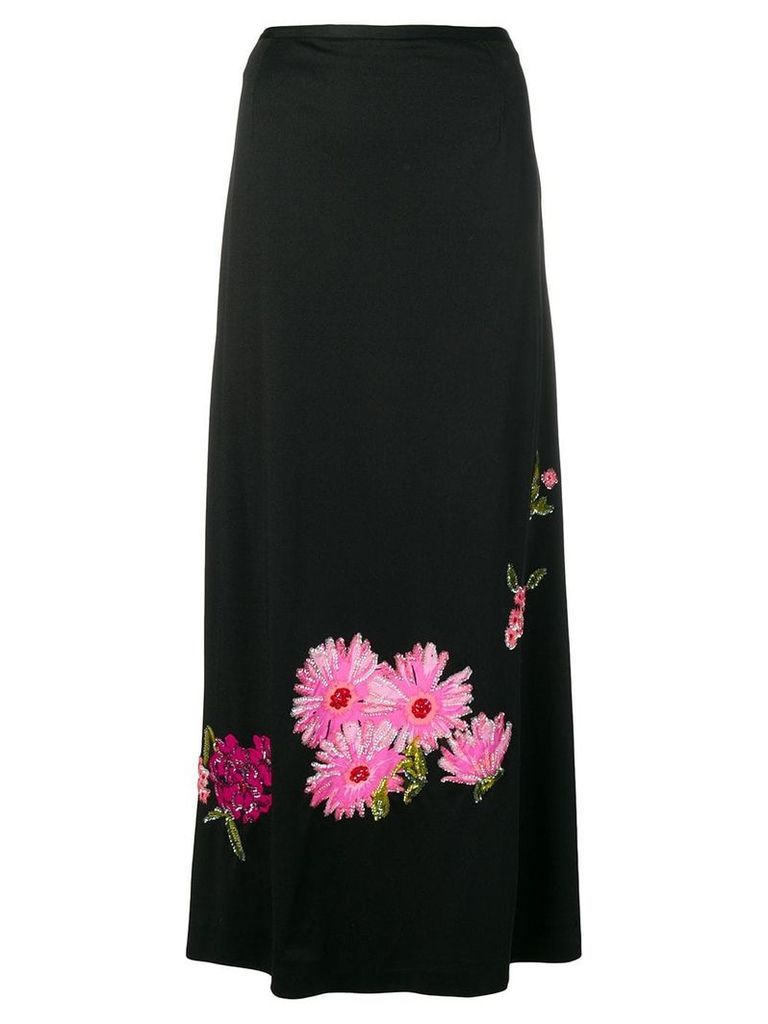 A.N.G.E.L.O. Vintage Cult 1960's floral embellished skirt - Black