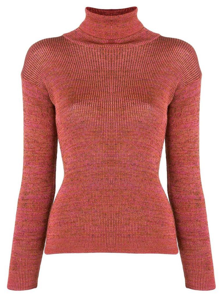 Issey Miyake Pre-Owned 1970's turtleneck jumper - Red
