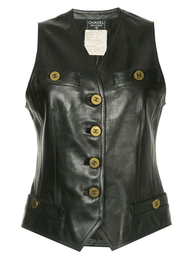 Chanel Pre-Owned sleeveless vest - Black