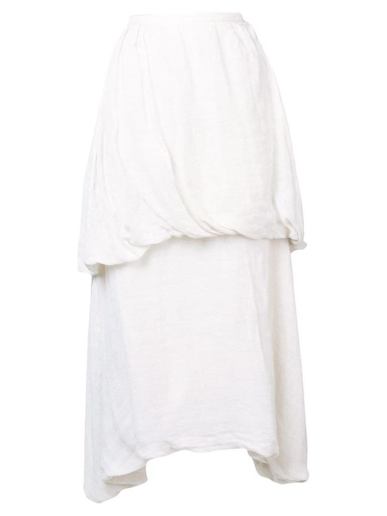 Prada Pre-Owned 1990's draped layered skirt - White