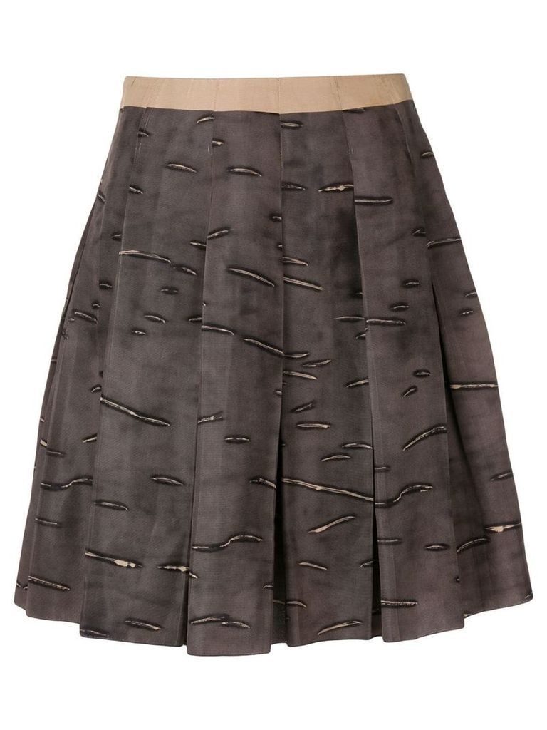 Prada Pre-Owned 2000's pleated short skirt - Brown