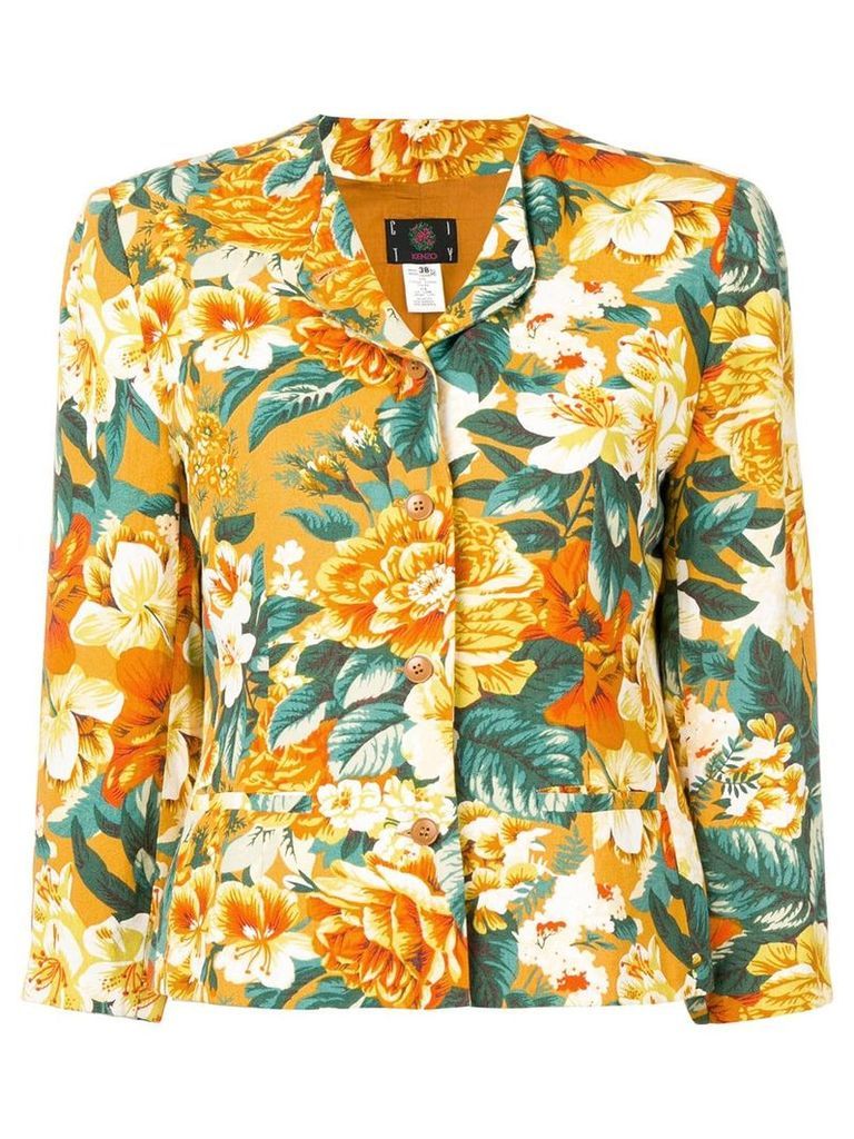 Kenzo Pre-Owned 1990's floral blazer - Yellow