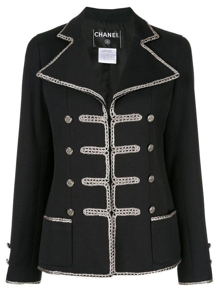Chanel Pre-Owned Long Sleeve Military jacket - Black