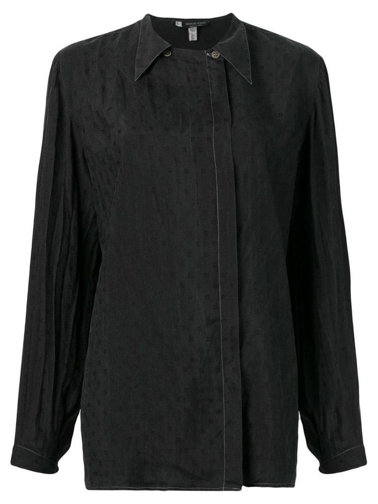 Giorgio Armani Pre-Owned 1990's pointed collar shirt - Black